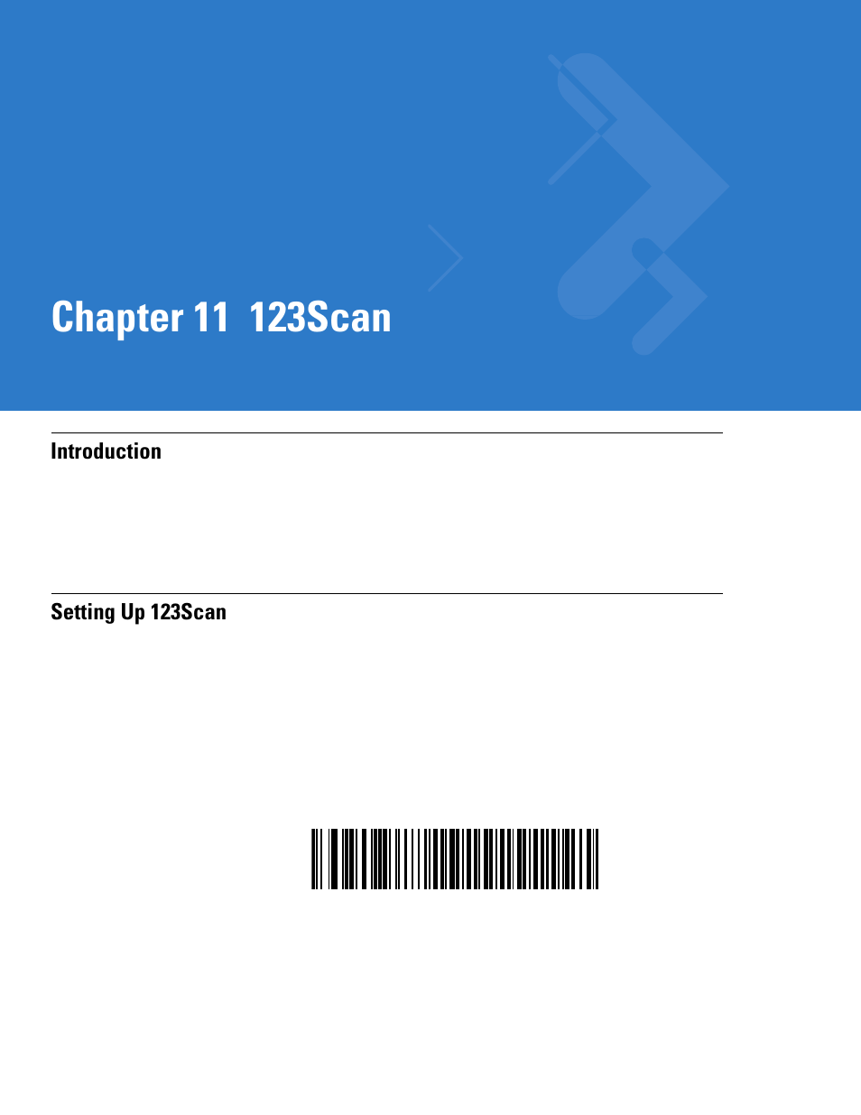 123scan, Introduction, Setting up 123scan | Chapter 11: 123scan, Introduction -1 setting up 123scan -1, Chapter 11, 123scan | Motorola LS3478 User Manual | Page 151 / 336