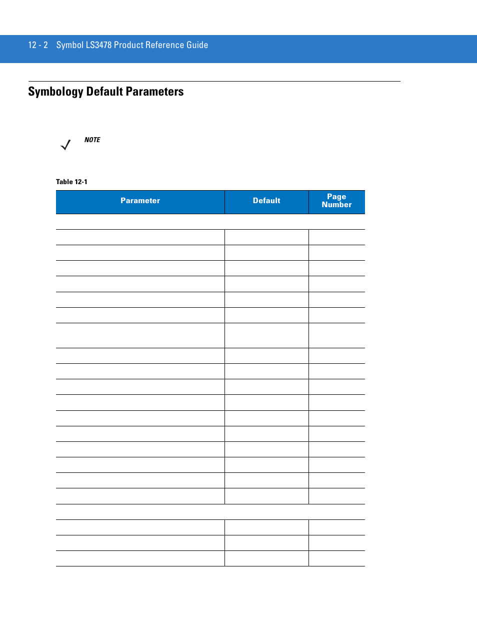 Symbology default parameters, Symbology default parameters -2 | Motorola LS3478 User Manual | Page 156 / 336