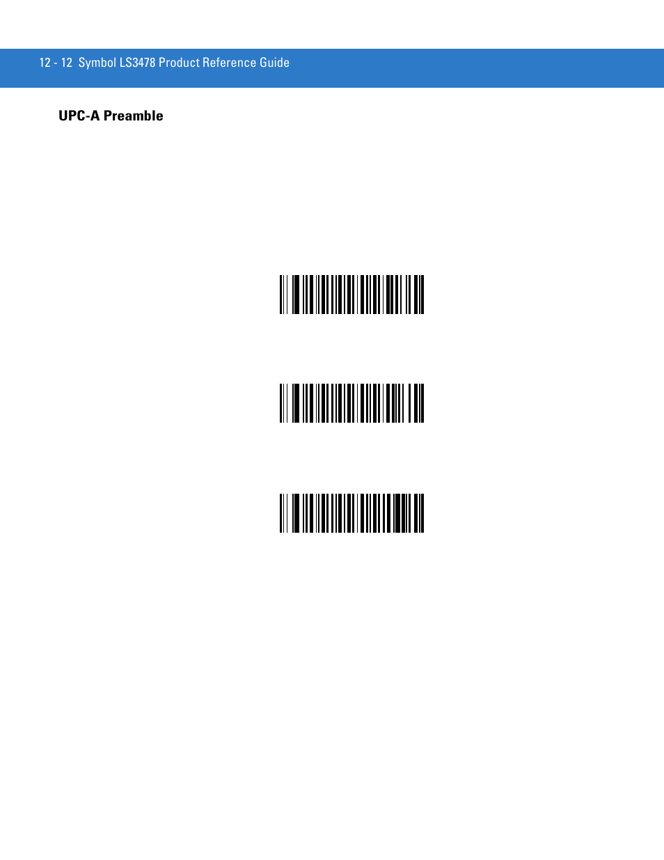 Upc-a preamble, Upc-a preamble -12 | Motorola LS3478 User Manual | Page 166 / 336