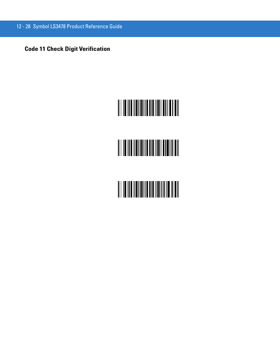 Code 11 check digit verification, Code 11 check digit verification -28 | Motorola LS3478 User Manual | Page 182 / 336