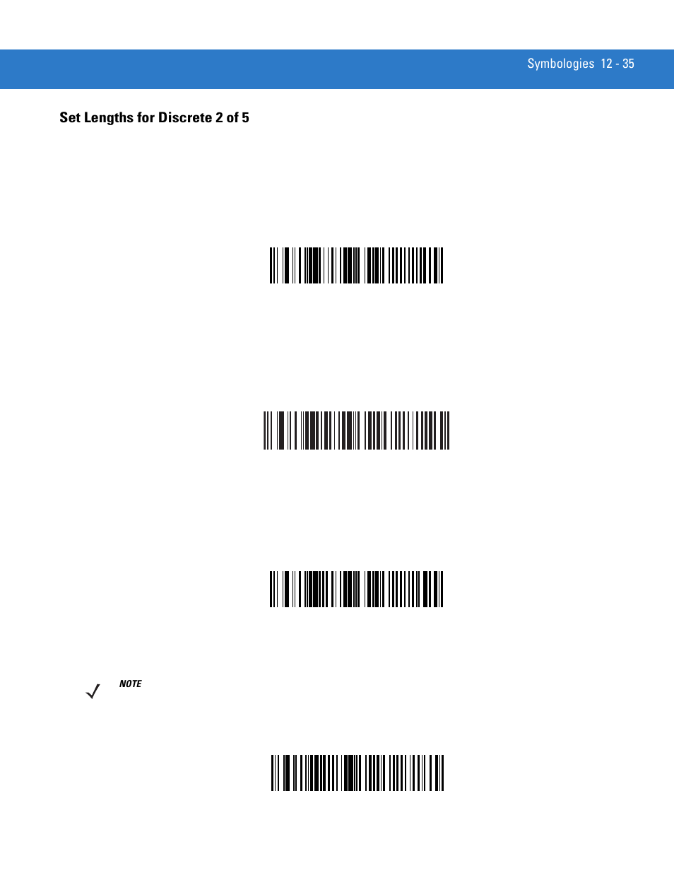 Set lengths for discrete 2 of 5, Set lengths for discrete 2 of 5 -35 | Motorola LS3478 User Manual | Page 189 / 336