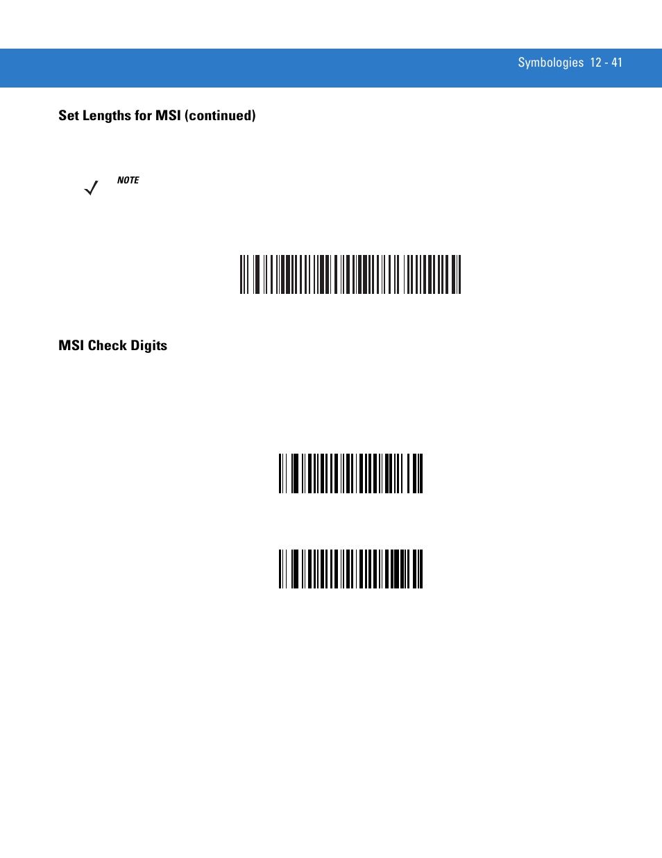 Msi check digits, Msi check digits -41, Set lengths for msi (continued) | Motorola LS3478 User Manual | Page 195 / 336