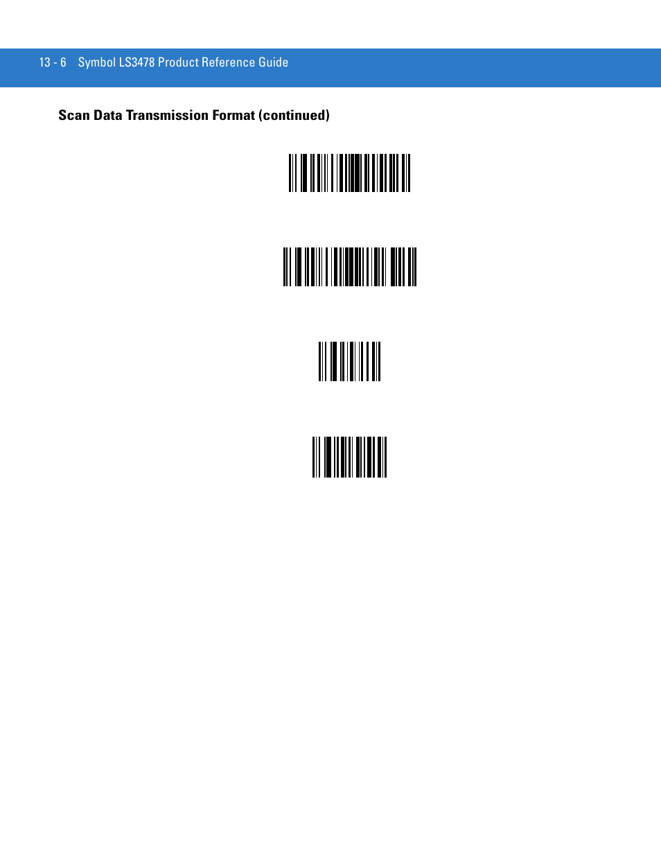 Scan data transmission format (continued) | Motorola LS3478 User Manual | Page 208 / 336