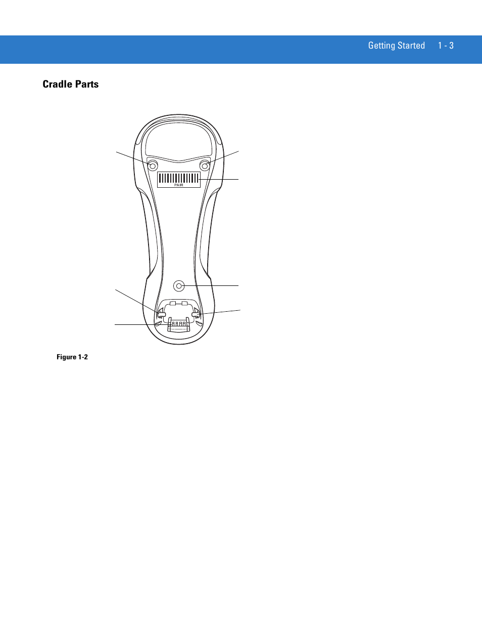 Cradle parts, Cradle parts -3 | Motorola LS3478 User Manual | Page 21 / 336