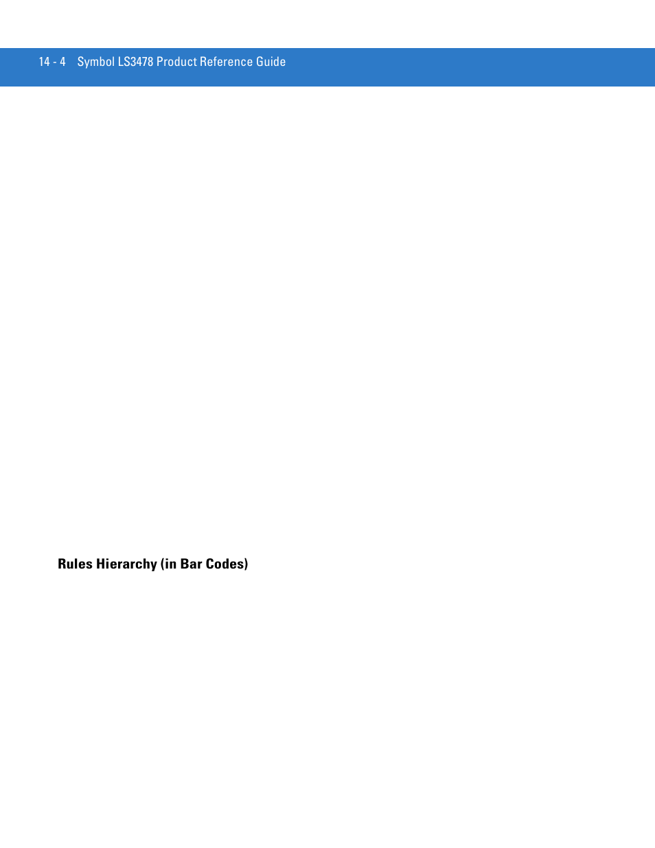 Rules hierarchy (in bar codes), Rules hierarchy (in bar codes) -4 | Motorola LS3478 User Manual | Page 214 / 336