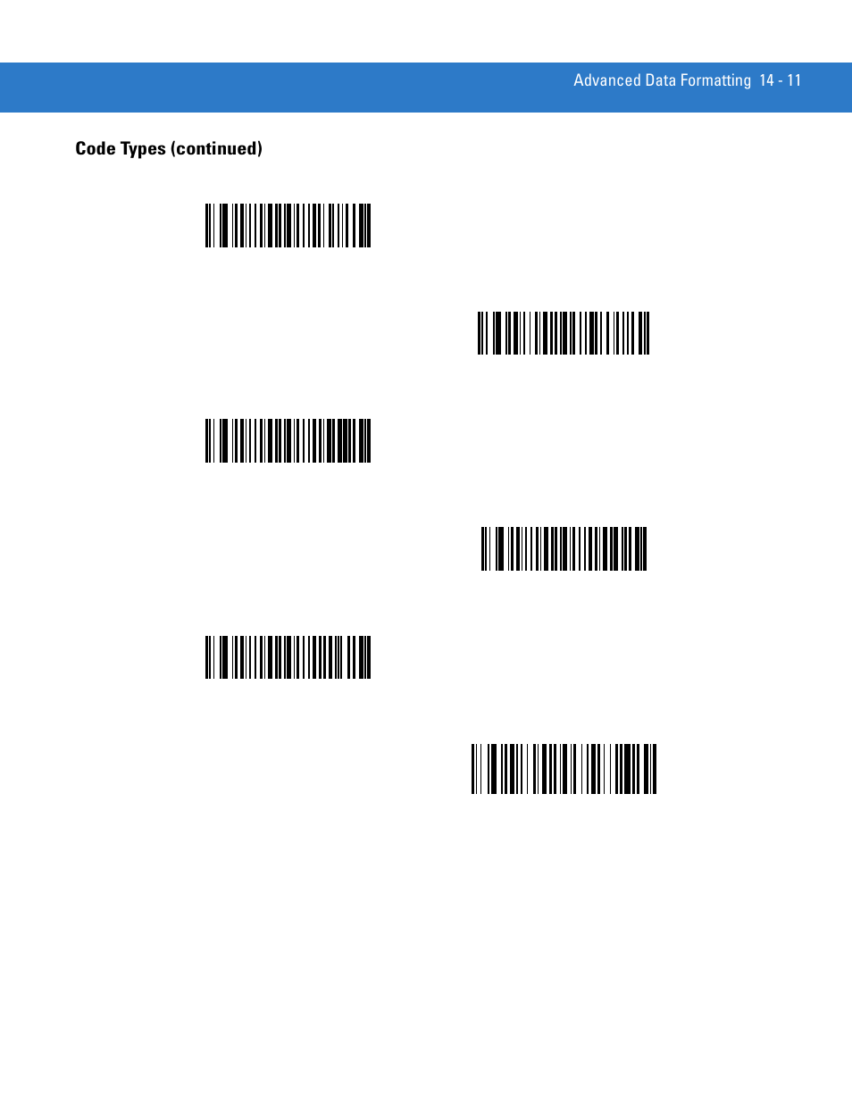 Code types (continued) | Motorola LS3478 User Manual | Page 221 / 336