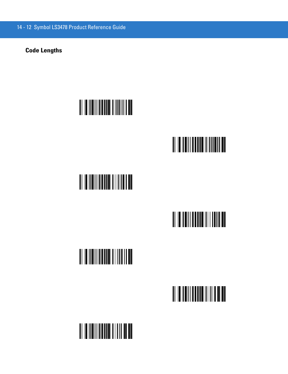 Code lengths, Code lengths -12 | Motorola LS3478 User Manual | Page 222 / 336