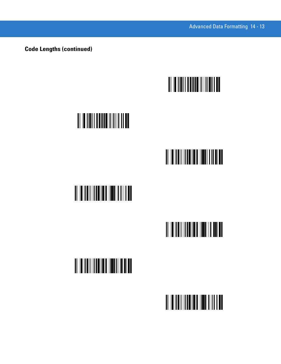 Code lengths (continued) | Motorola LS3478 User Manual | Page 223 / 336