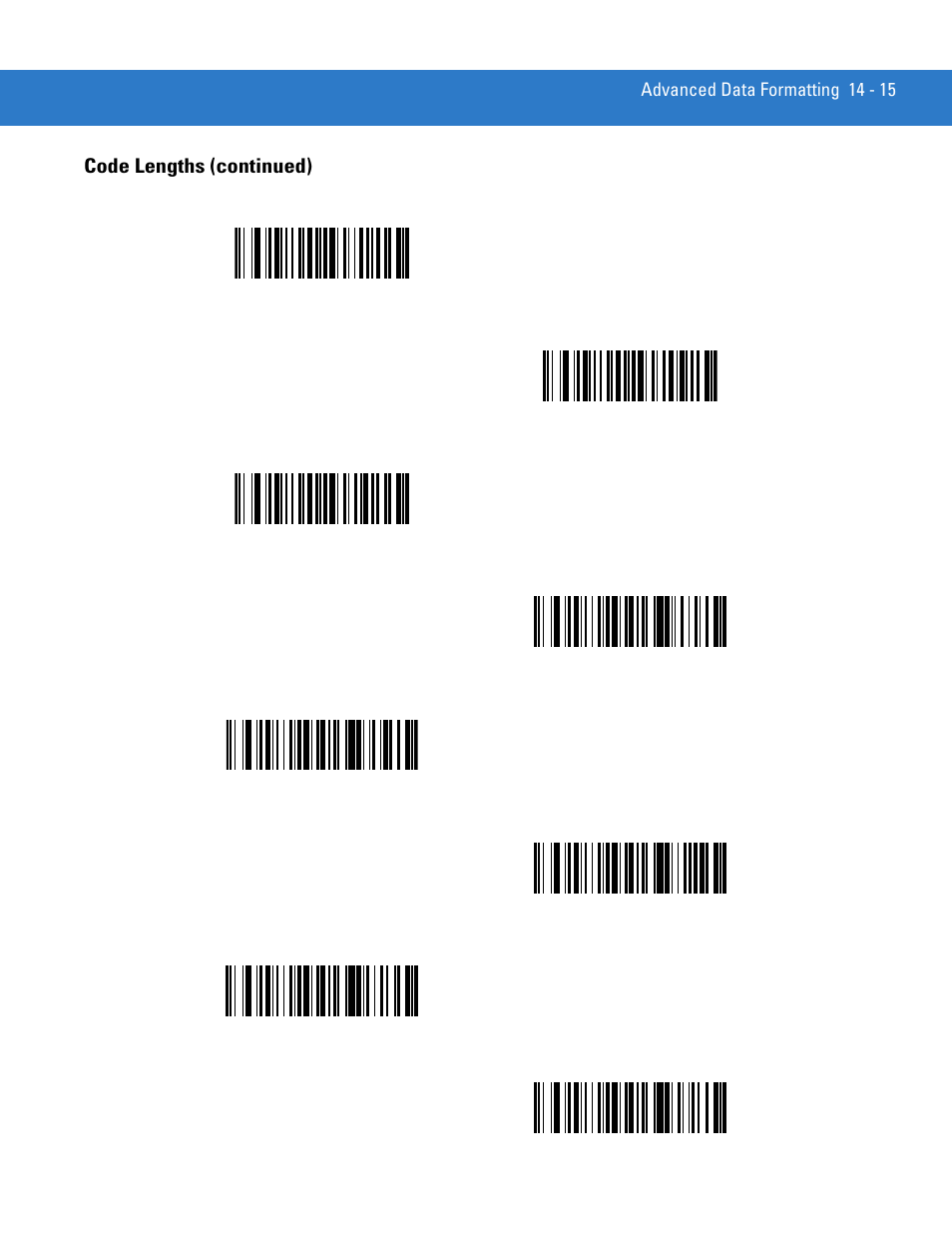 Code lengths (continued) | Motorola LS3478 User Manual | Page 225 / 336