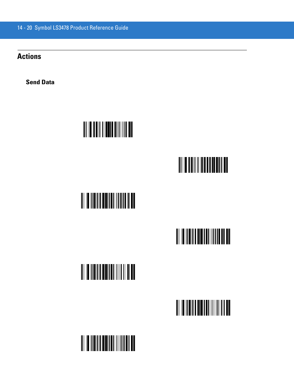 Actions, Send data, Actions -20 | Send data -20 | Motorola LS3478 User Manual | Page 230 / 336