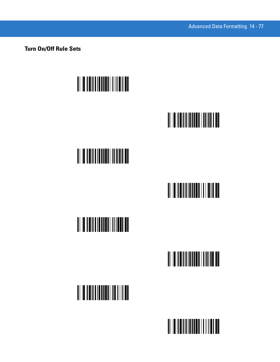 Turn on/off rule sets, Turn on/off rule sets -77 | Motorola LS3478 User Manual | Page 287 / 336