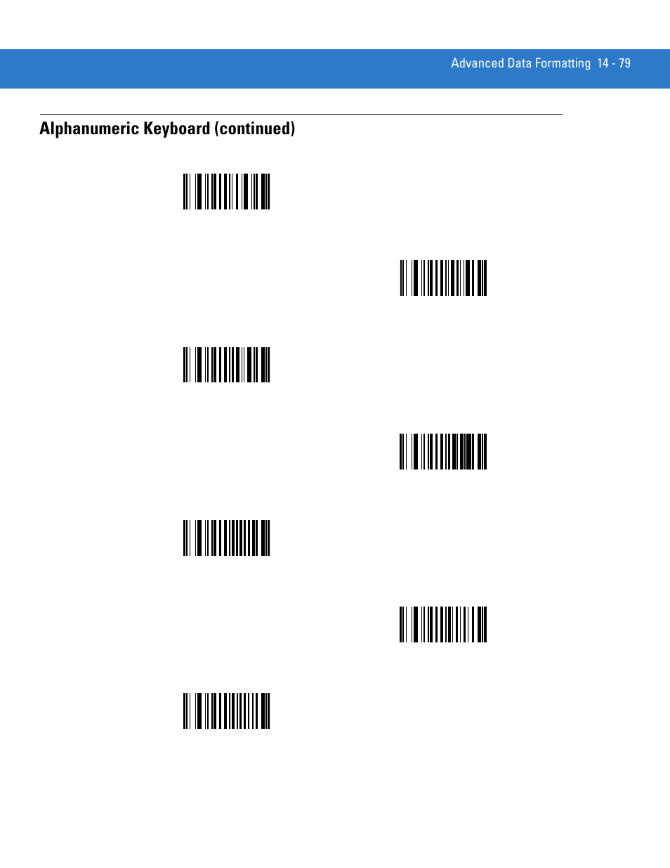 Alphanumeric keyboard (continued) | Motorola LS3478 User Manual | Page 289 / 336