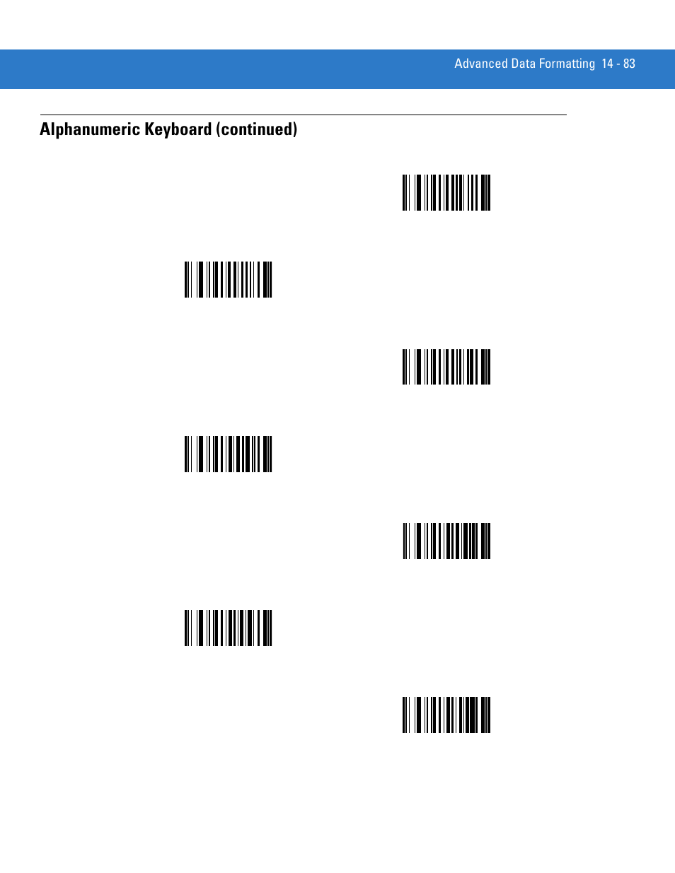 Alphanumeric keyboard (continued) | Motorola LS3478 User Manual | Page 293 / 336