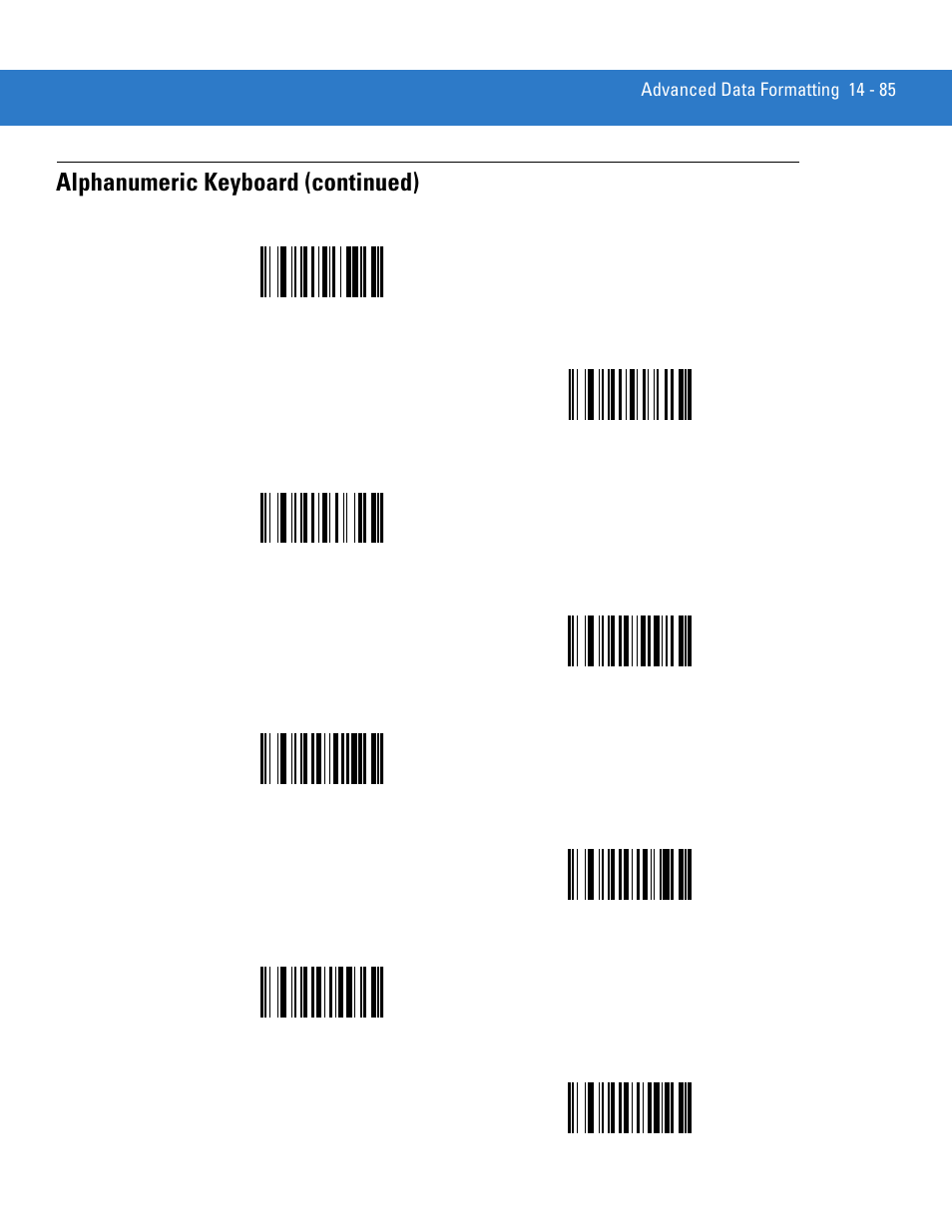 Alphanumeric keyboard (continued) | Motorola LS3478 User Manual | Page 295 / 336