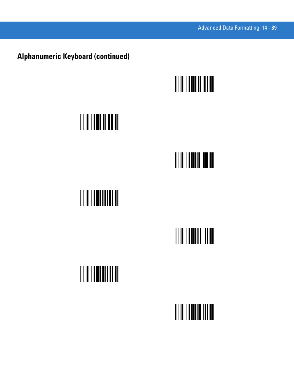 Alphanumeric keyboard (continued) | Motorola LS3478 User Manual | Page 299 / 336