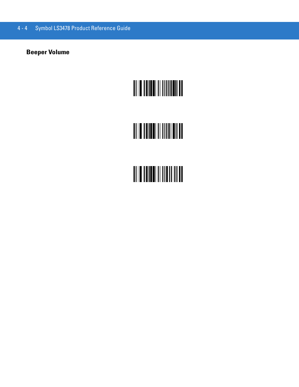 Beeper volume, Beeper volume -4 | Motorola LS3478 User Manual | Page 48 / 336