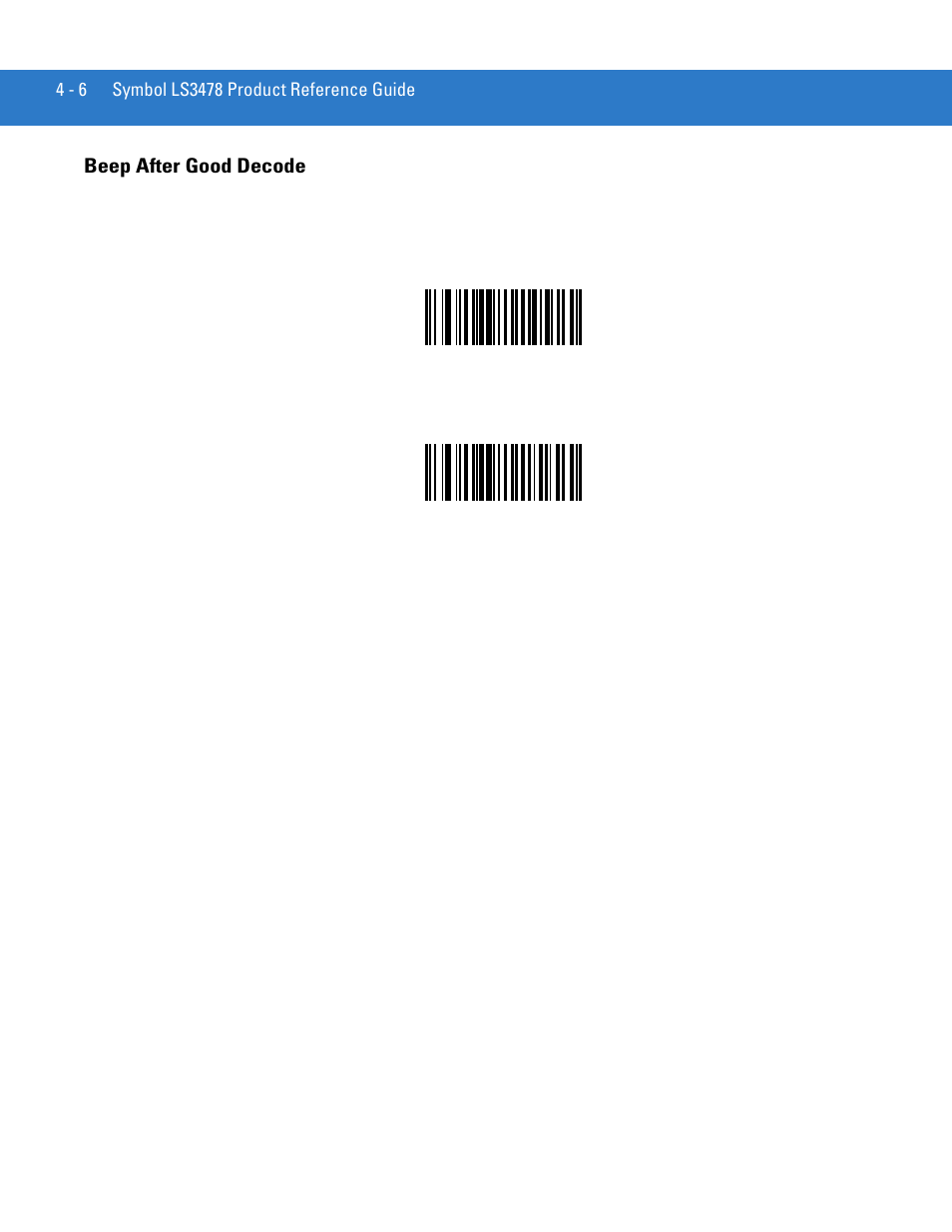 Beep after good decode, Beep after good decode -6 | Motorola LS3478 User Manual | Page 50 / 336