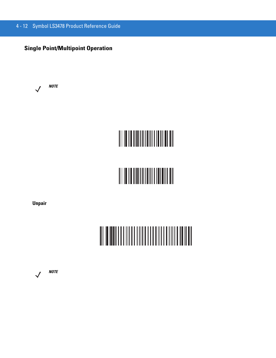 Single point/multipoint operation, Single point/multipoint operation -12, To un | Motorola LS3478 User Manual | Page 56 / 336