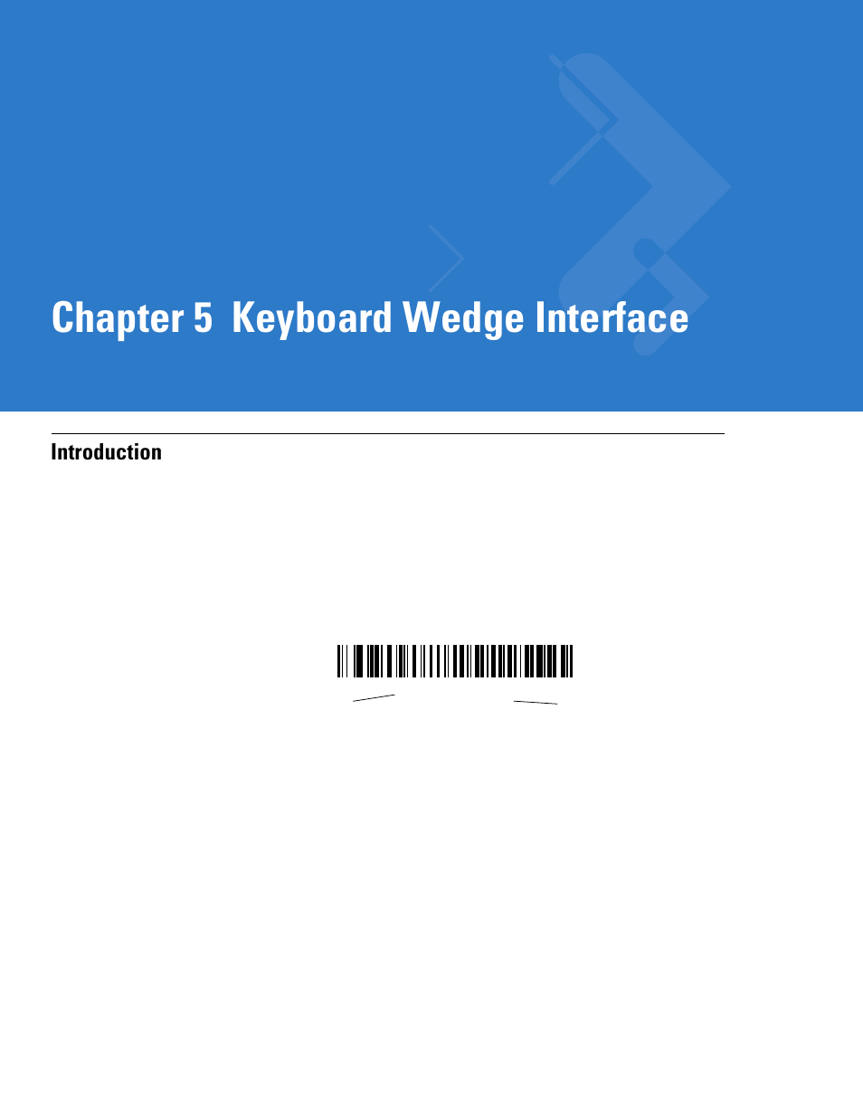 Keyboard wedge interface, Introduction, Chapter 5: keyboard wedge interface | Introduction -1, Chapter 5, keyboard wedge interface, Chapter 5 keyboard wedge interface | Motorola LS3478 User Manual | Page 57 / 336