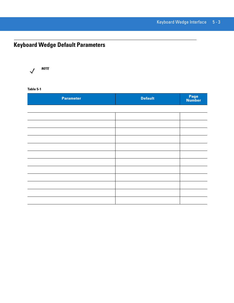 Keyboard wedge default parameters, Keyboard wedge default parameters -3 | Motorola LS3478 User Manual | Page 59 / 336