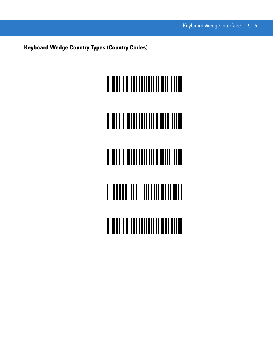 Keyboard wedge country types (country codes), Keyboard wedge country types (country codes) -5 | Motorola LS3478 User Manual | Page 61 / 336