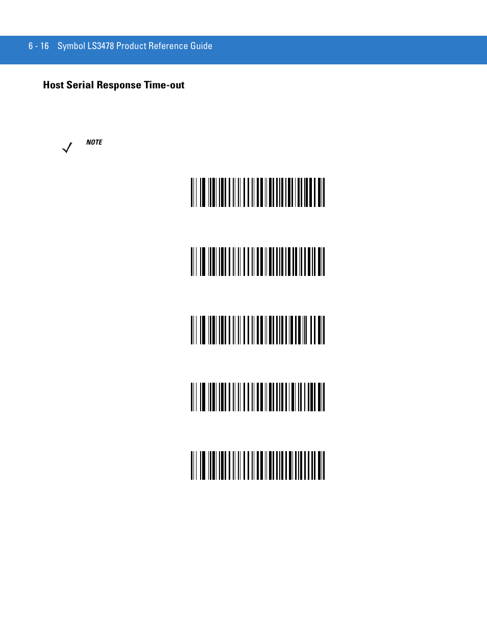 Host serial response time-out, Host serial response time-out -16 | Motorola LS3478 User Manual | Page 94 / 336