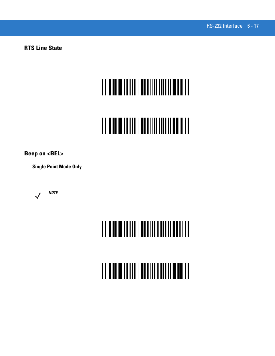 Rts line state, Beep on <bel, Rts line state -17 beep on <bel> -17 | Motorola LS3478 User Manual | Page 95 / 336