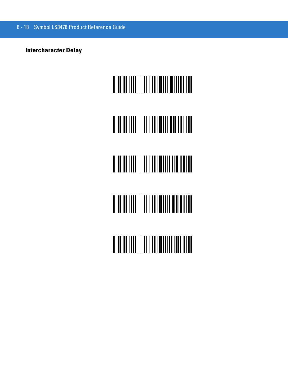 Intercharacter delay, Intercharacter delay -18 | Motorola LS3478 User Manual | Page 96 / 336