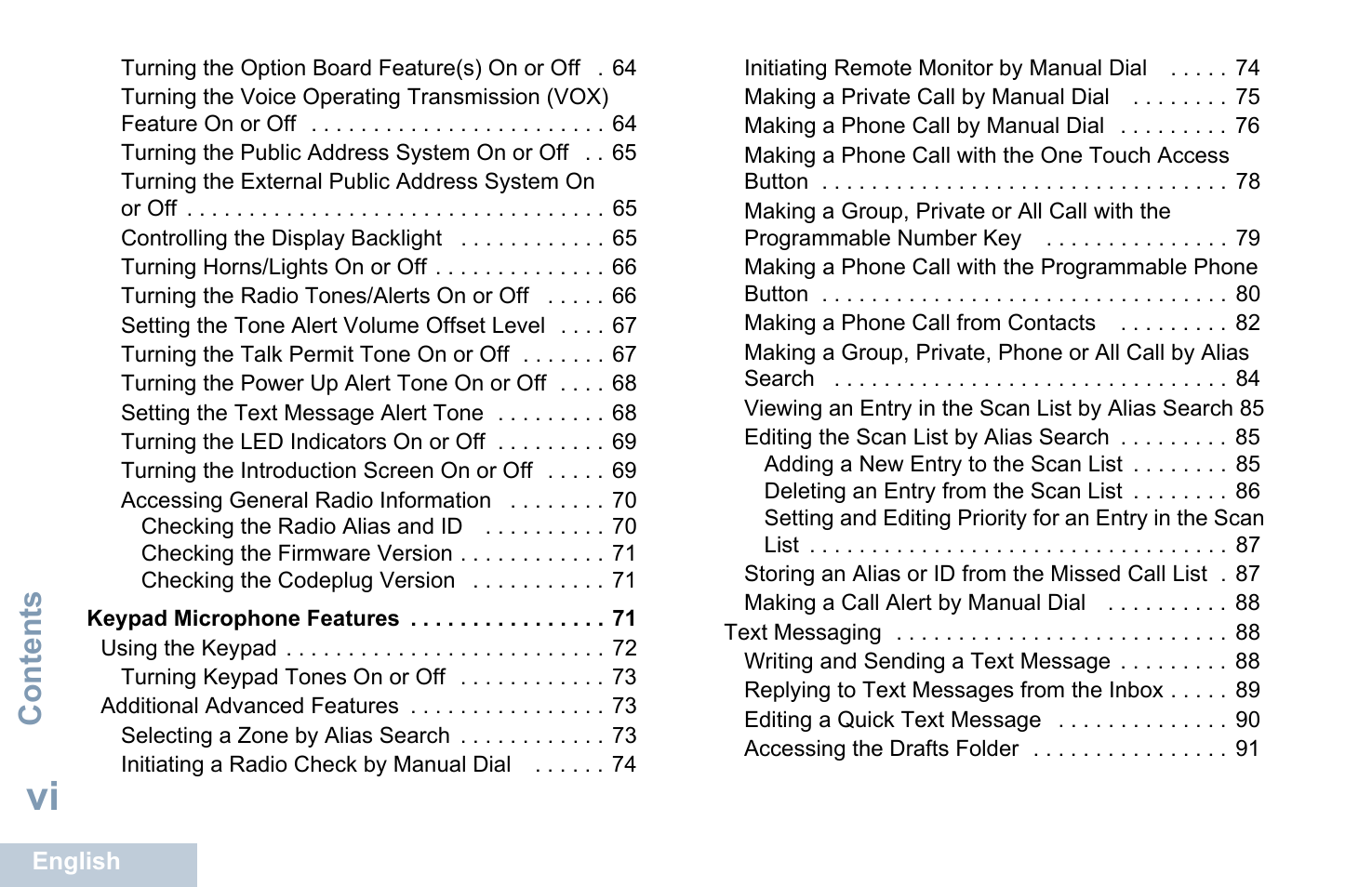 Content s | Motorola XPR 4580 User Manual | Page 8 / 121