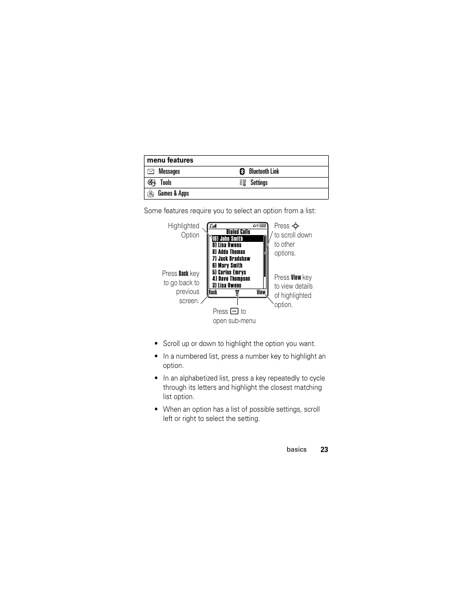 Motorola L2 GSM User Manual | Page 25 / 92