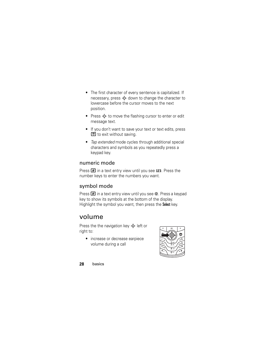 Volume | Motorola L2 GSM User Manual | Page 30 / 92