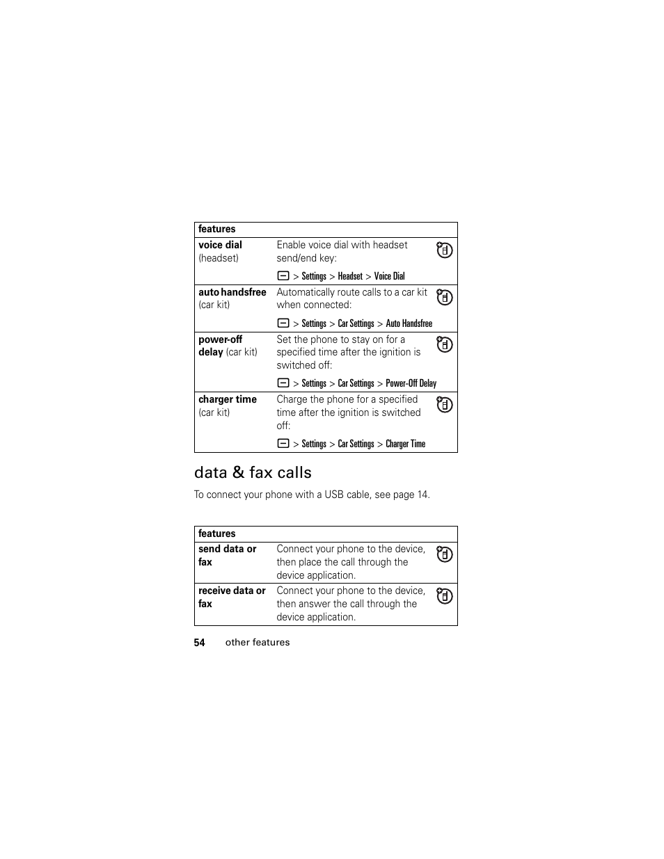 Data & fax calls | Motorola L2 GSM User Manual | Page 56 / 92