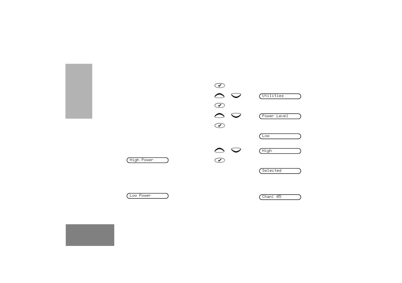 Power level | Motorola GM380 User Manual | Page 48 / 60