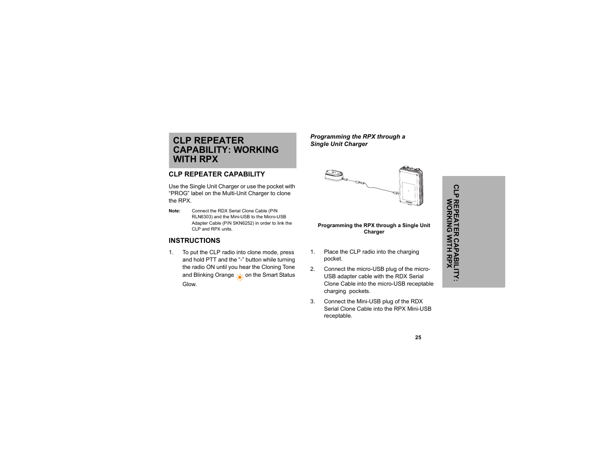 Clp repeater capability: working with rpx | Motorola CLP1010 User Manual | Page 33 / 52
