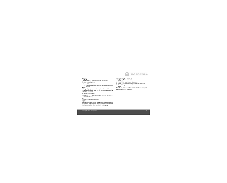 Motorola B801 User Manual | Page 15 / 67