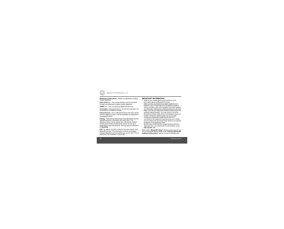 Motorola B801 User Manual | Page 18 / 67