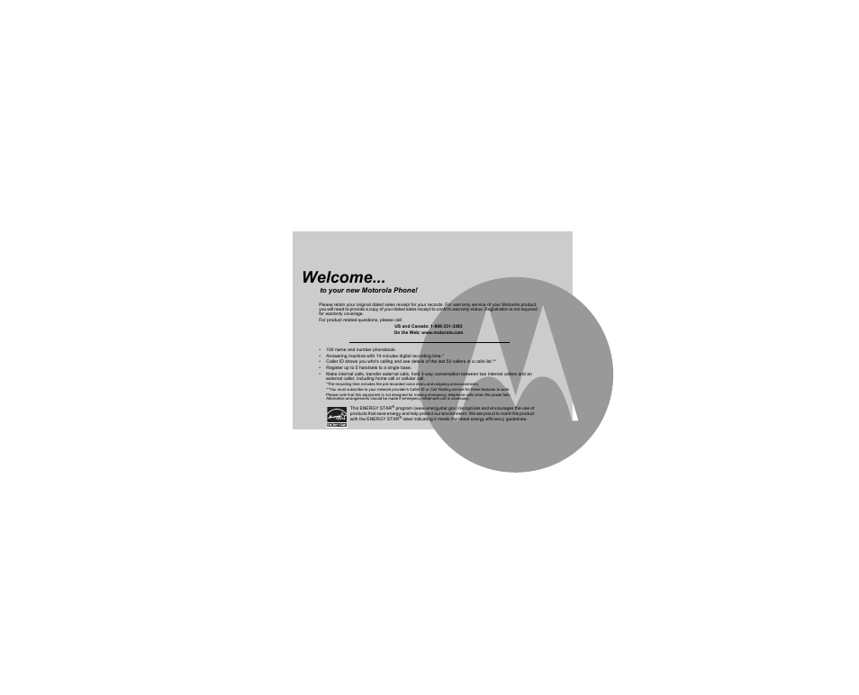 Welcome | Motorola B801 User Manual | Page 2 / 67