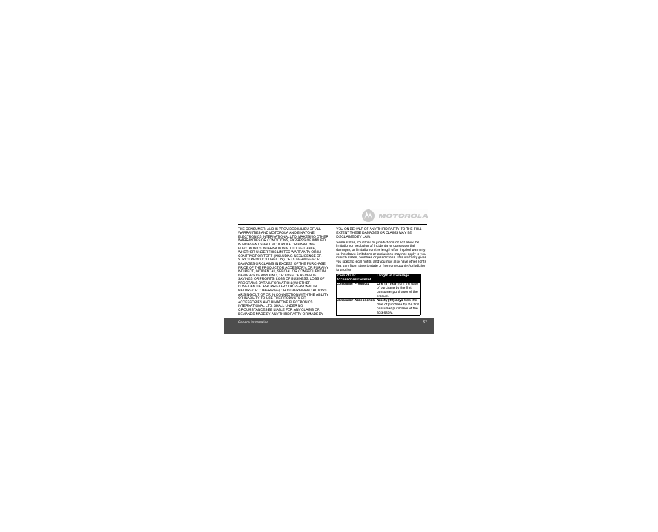 Motorola B801 User Manual | Page 57 / 67
