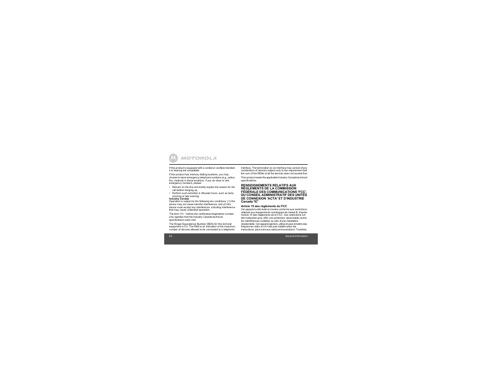 Motorola B801 User Manual | Page 62 / 67