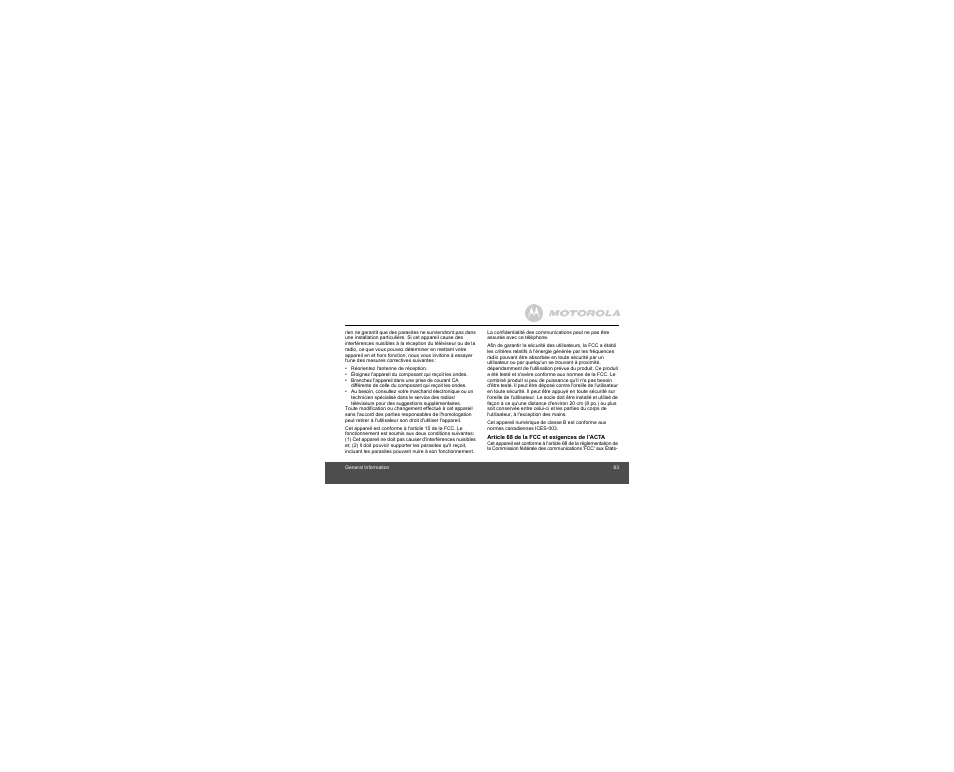 Motorola B801 User Manual | Page 63 / 67