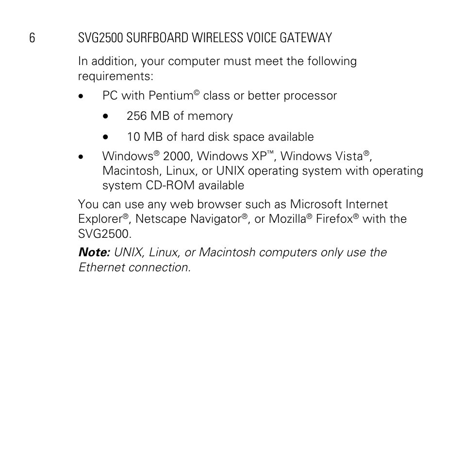 Motorola SVG2500 User Manual | Page 6 / 32