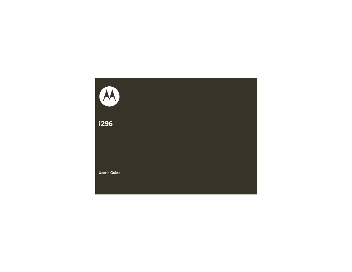 Motorola I296 User Manual | 92 pages