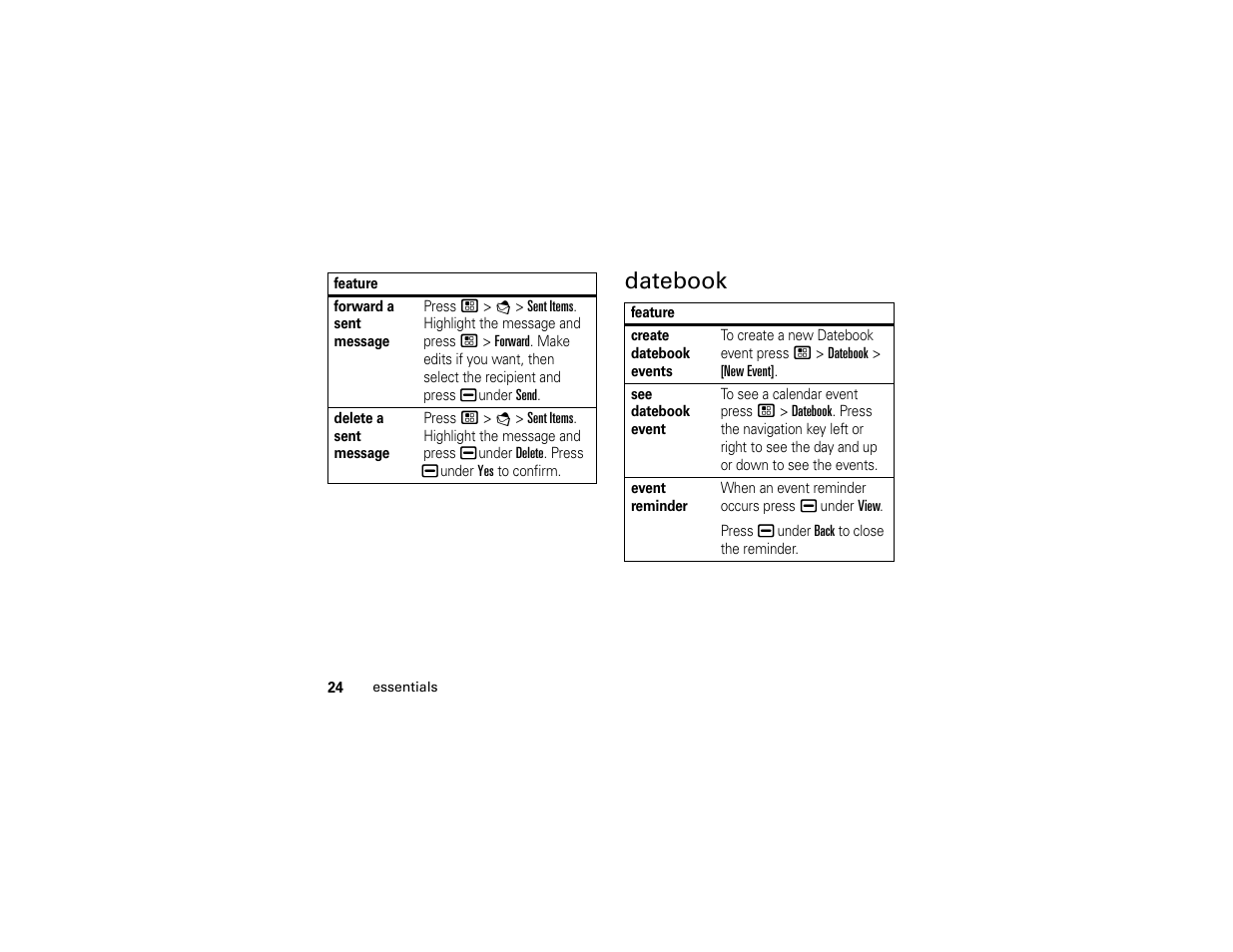 Datebook | Motorola I296 User Manual | Page 28 / 92