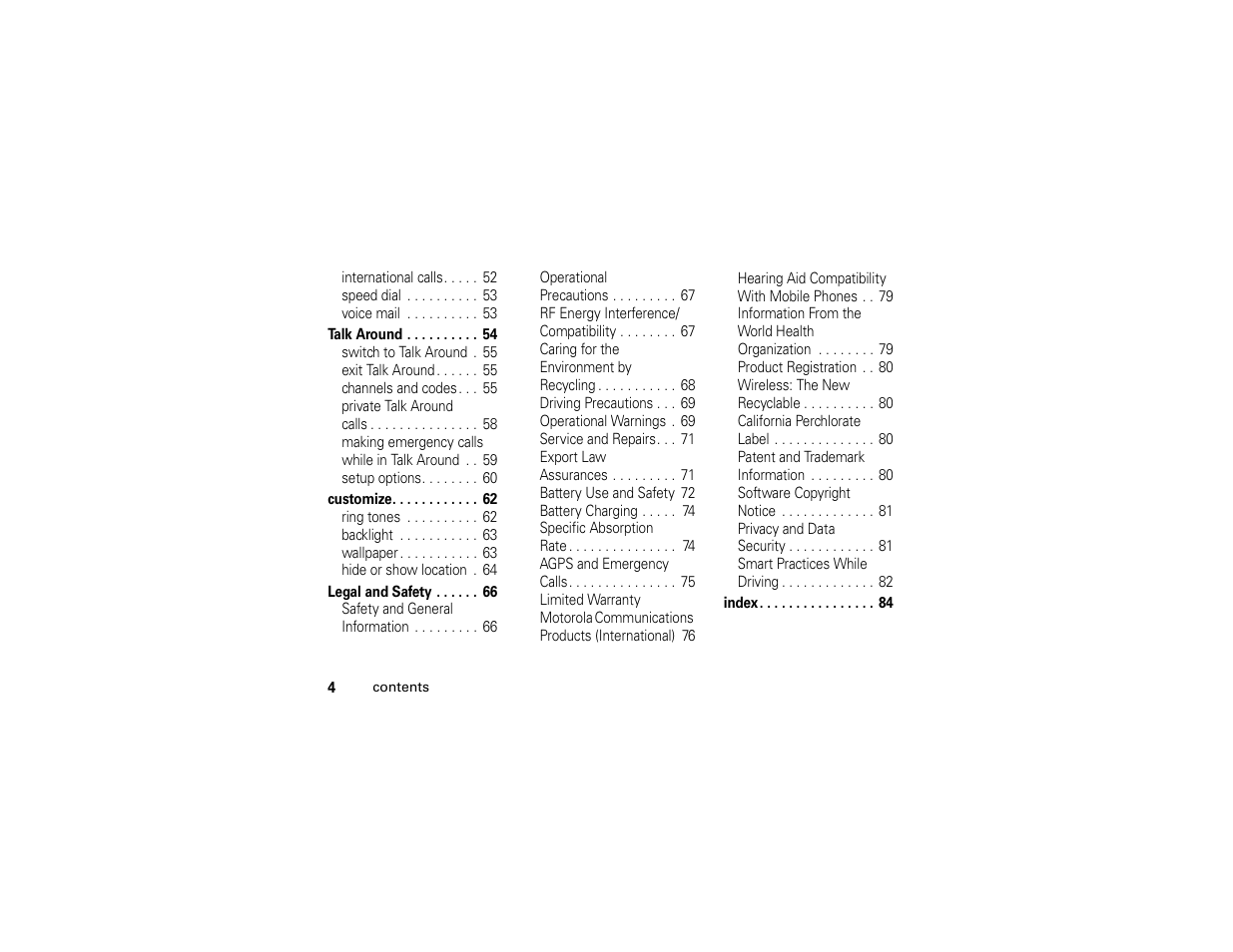 Motorola I296 User Manual | Page 8 / 92