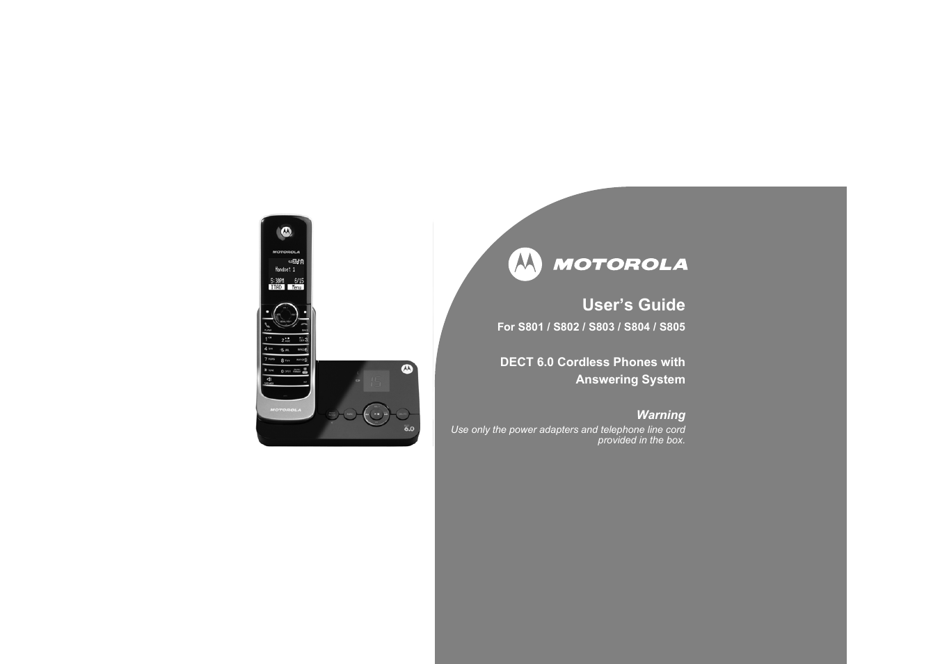 Motorola S803 User Manual | 52 pages
