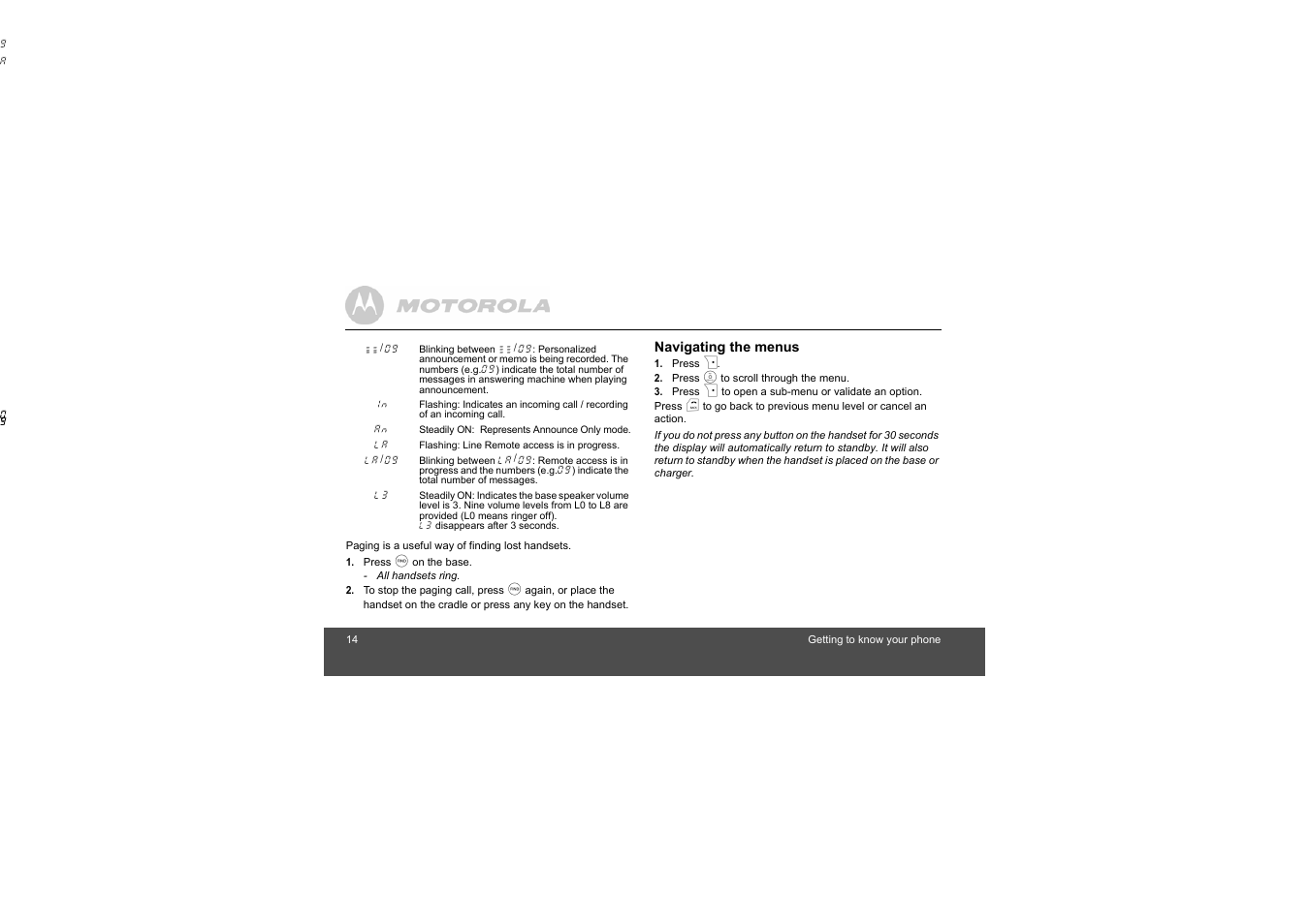Motorola S803 User Manual | Page 14 / 52