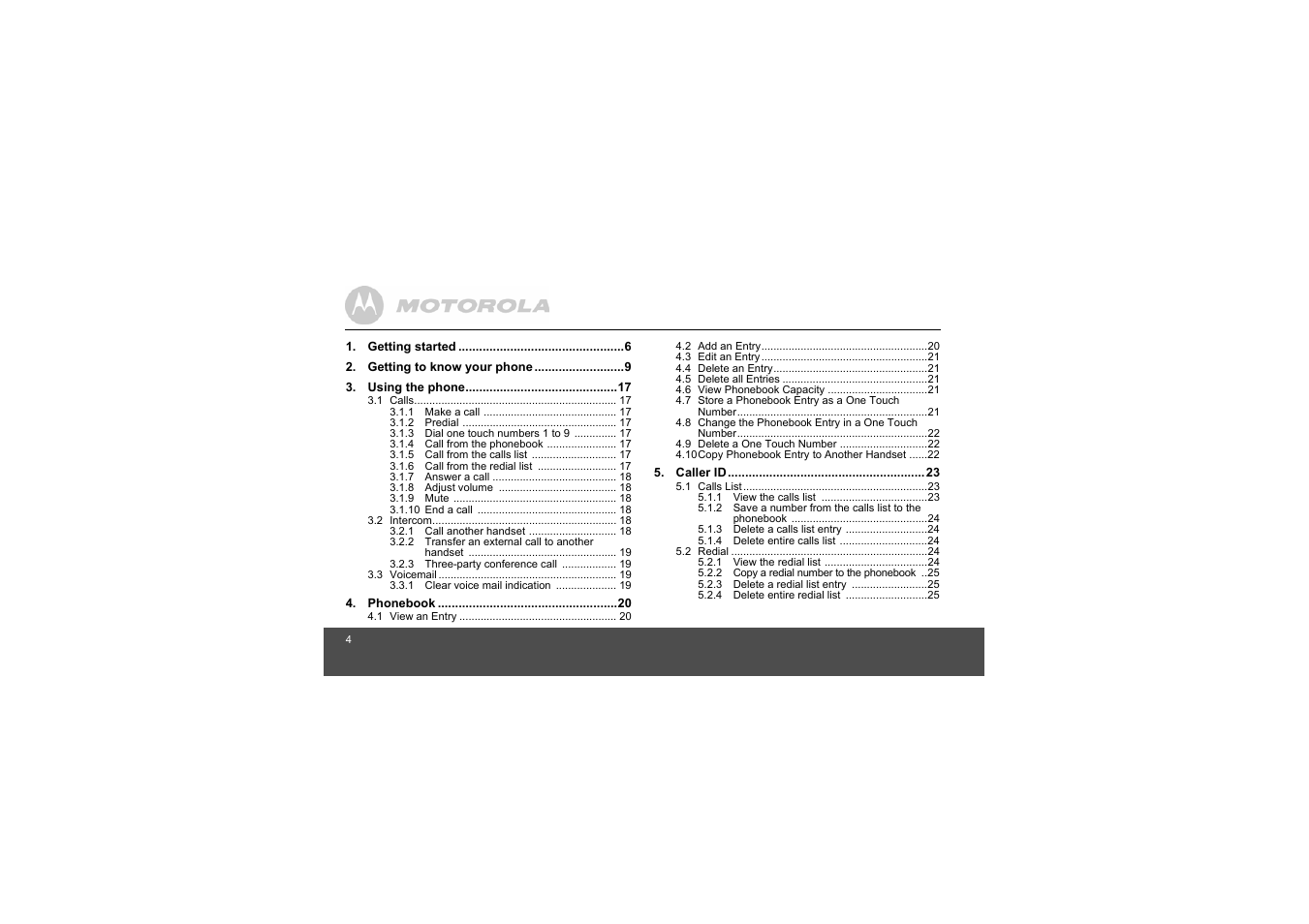 Motorola S803 User Manual | Page 4 / 52