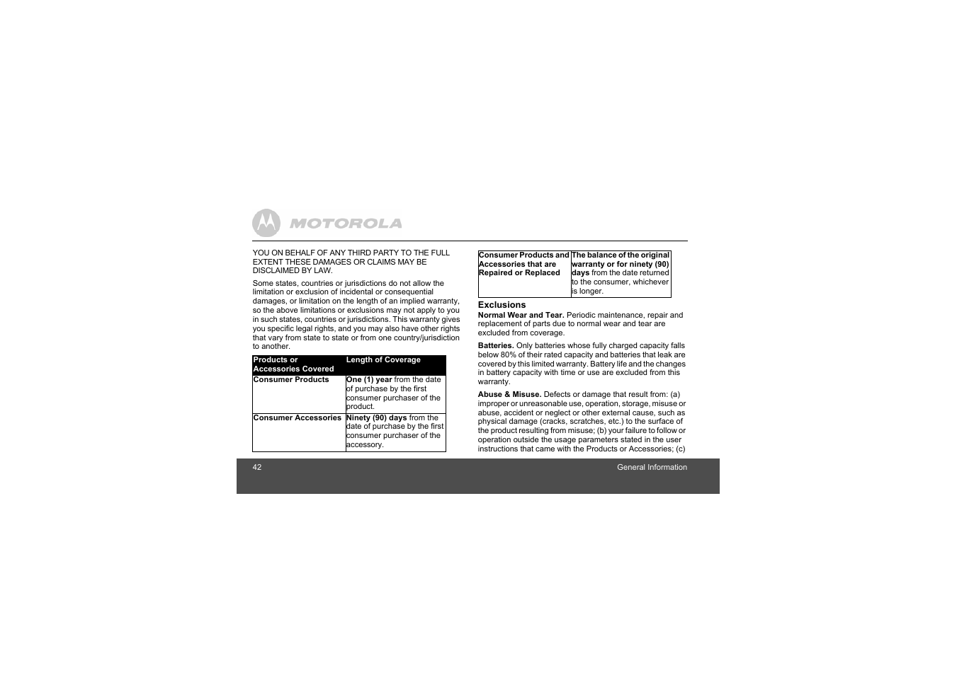 Motorola S803 User Manual | Page 42 / 52