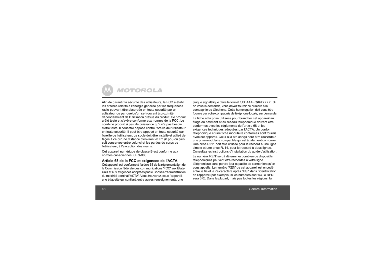 Motorola S803 User Manual | Page 48 / 52