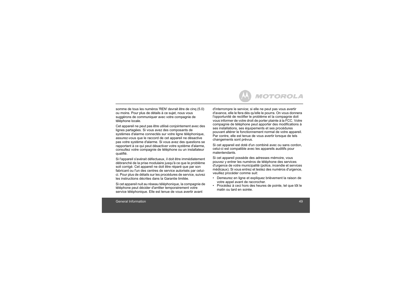 Motorola S803 User Manual | Page 49 / 52